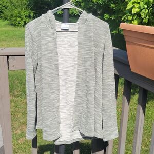 Columbia heather green open front hooded cardigan size S